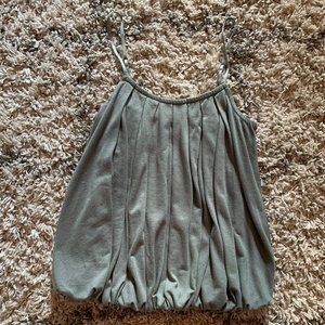 Army Green Pleated Tank Top